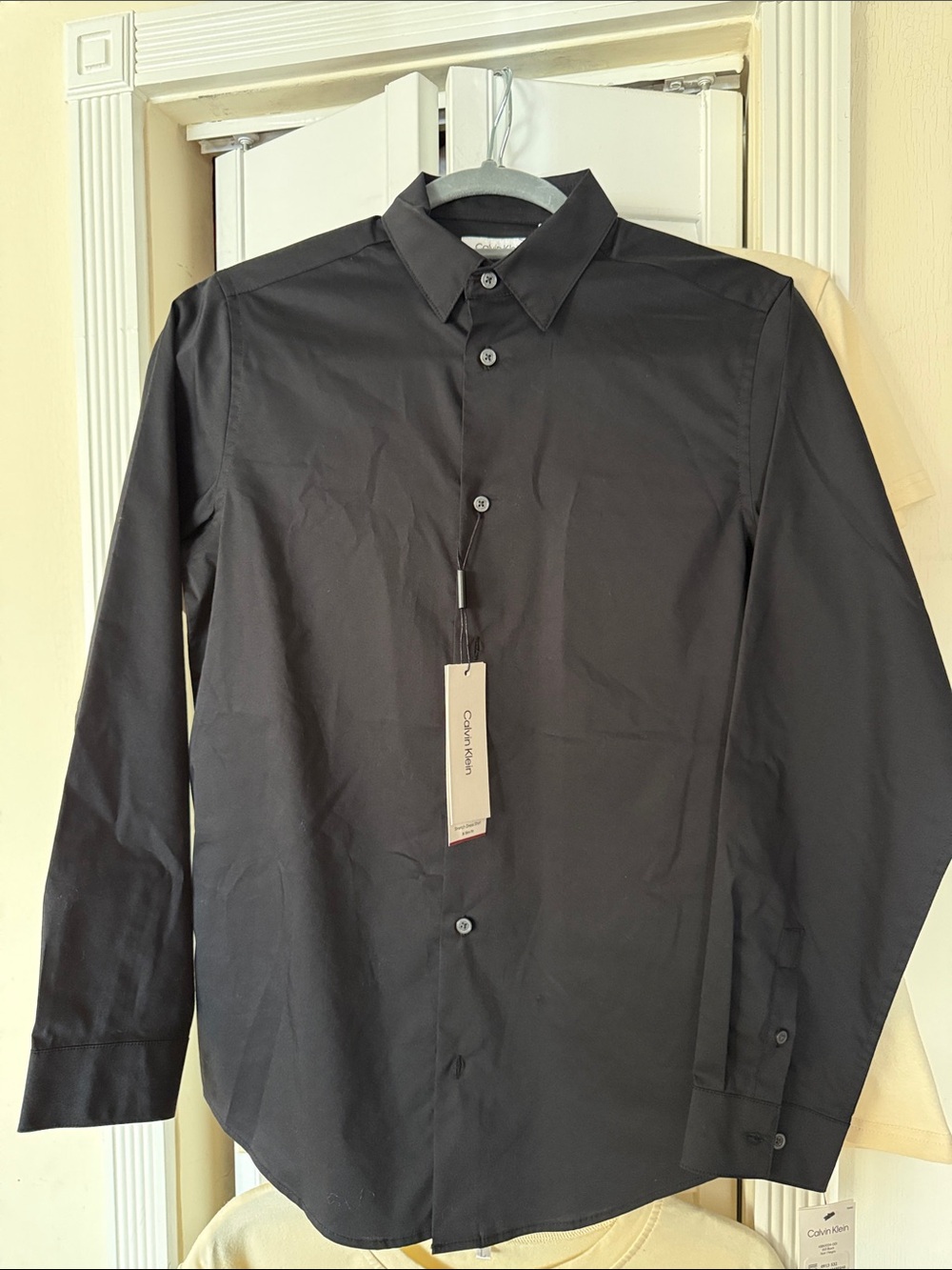 Calvin Klein Black Long-Sleeve Button Down Shirt